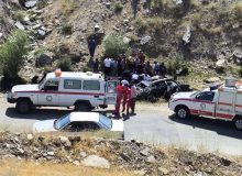 ۴ کشته و ۲مصدوم در سقوط تیگو ۷ به دره در محور بانه ـ سقز