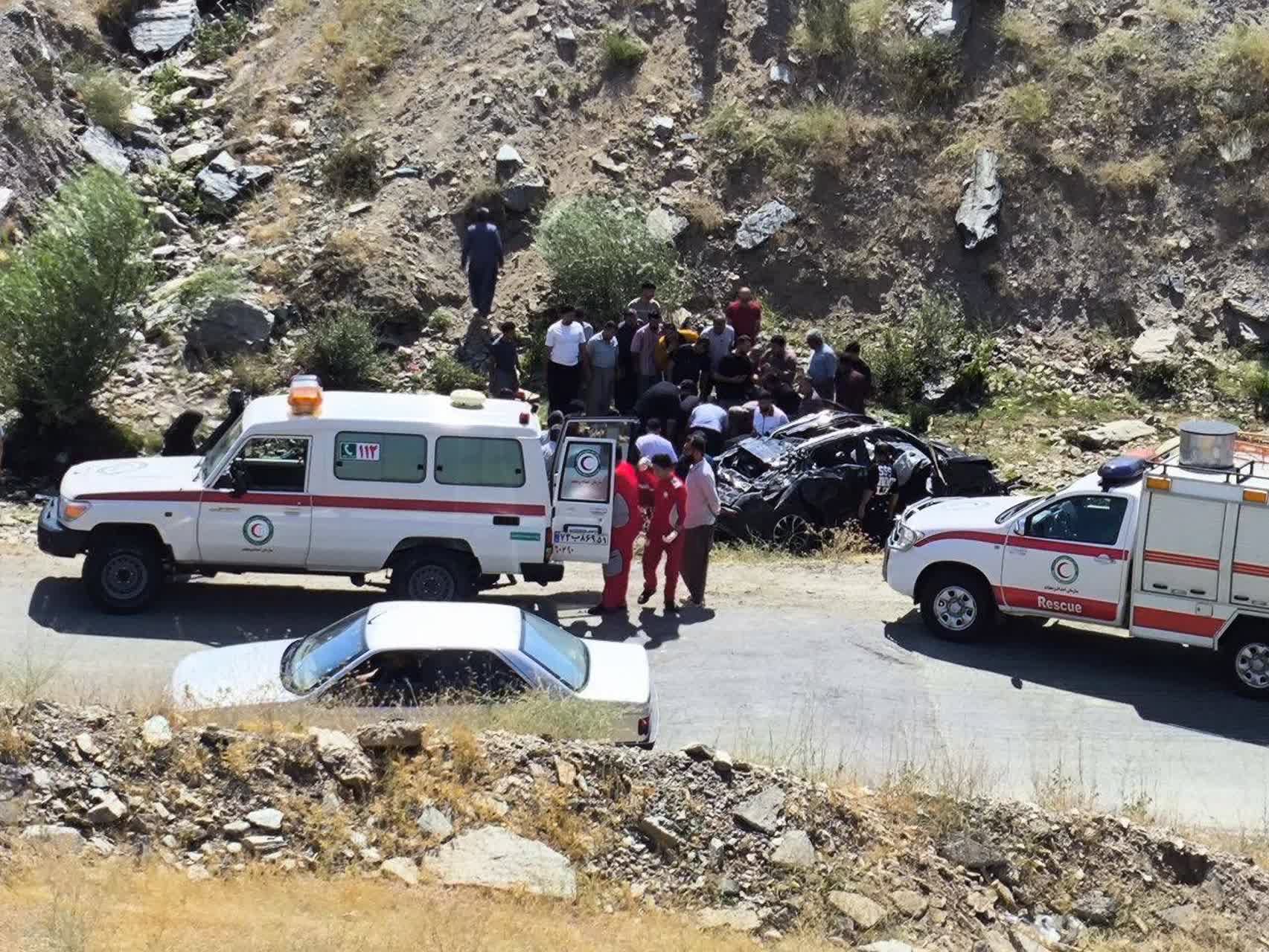 ۴ کشته و ۲مصدوم در سقوط تیگو ۷ به دره در محور بانه ـ سقز