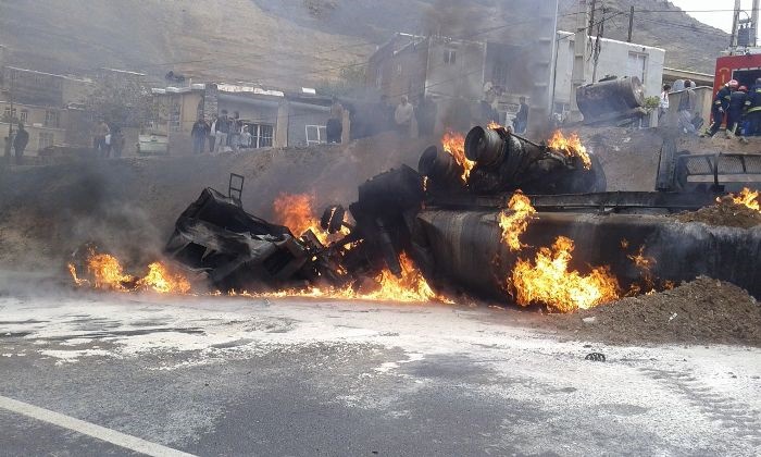 تشکیل پرونده قضایی برای حادثه انفجار تانکر سوخت در سنندج