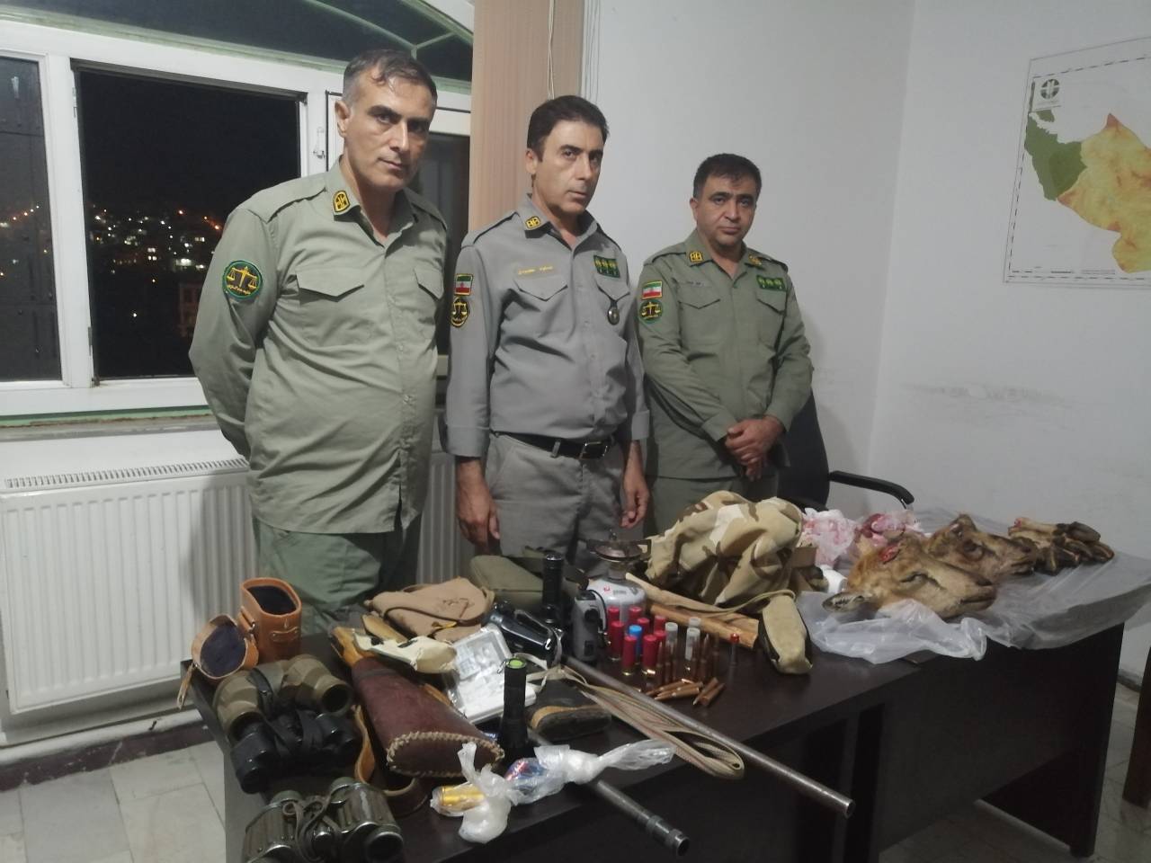 دستگیری شکارچیان غیرمجاز در عملیات شبانه یگان حفاظت محیط زیست در شاهو و کوسالان
